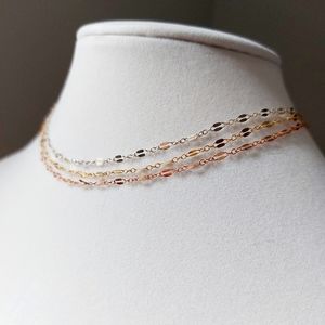 All 3 for $30 Sterling or gold filled necklace, 16" chokers rose gold 925 silver